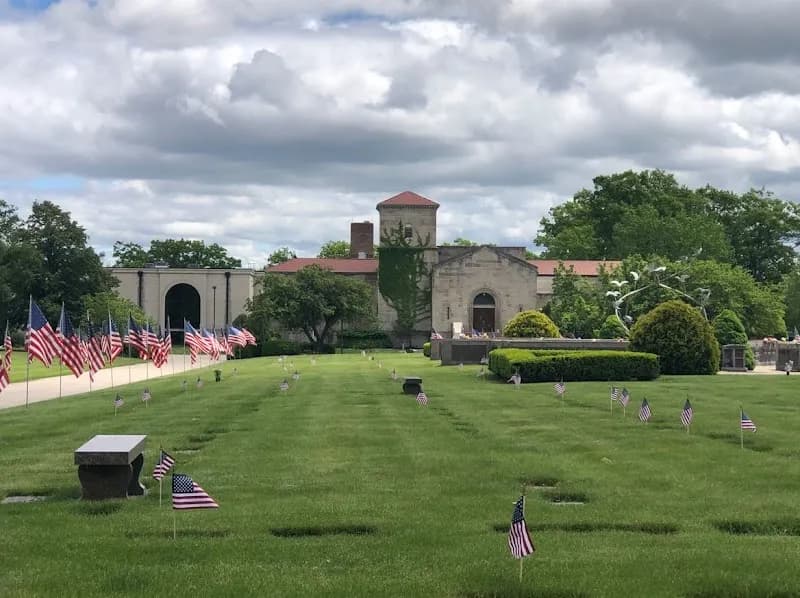 View of Sunset Cemetery in North Olmsted, OH