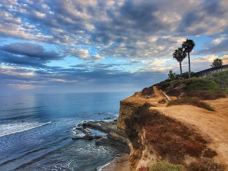 View of Sunset Cliffs Natural Park in Ocean Beach, CA