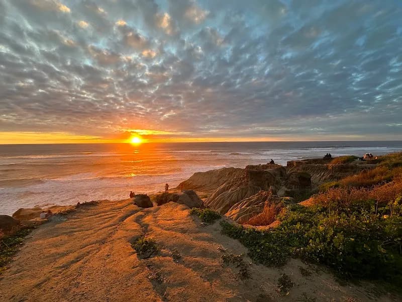 View of Sunset Cliffs Natural Park in Ocean Beach, CA