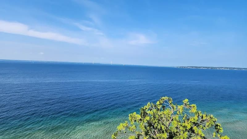 Sunset Rock scenic spot in Mackinac Island, MI