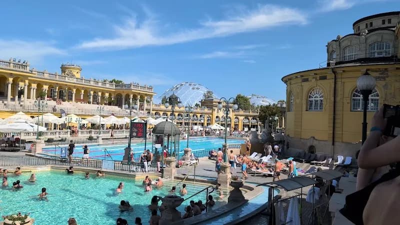 View of Széchenyi Thermal Bath in Óbuda, Budapest