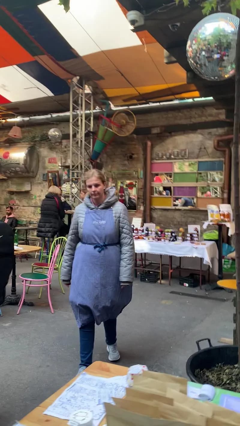 View of Szimpla Sunday Farmers' Market in Törökbálint, Budapest