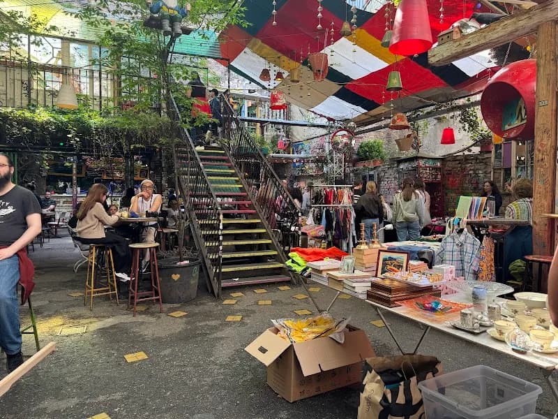 View of Szimpla Sunday Farmers' Market in Törökbálint, Budapest