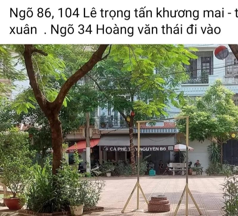 View of Tây Sơn Market & Neighborhood Cafes in Thanh Xuân, HN
