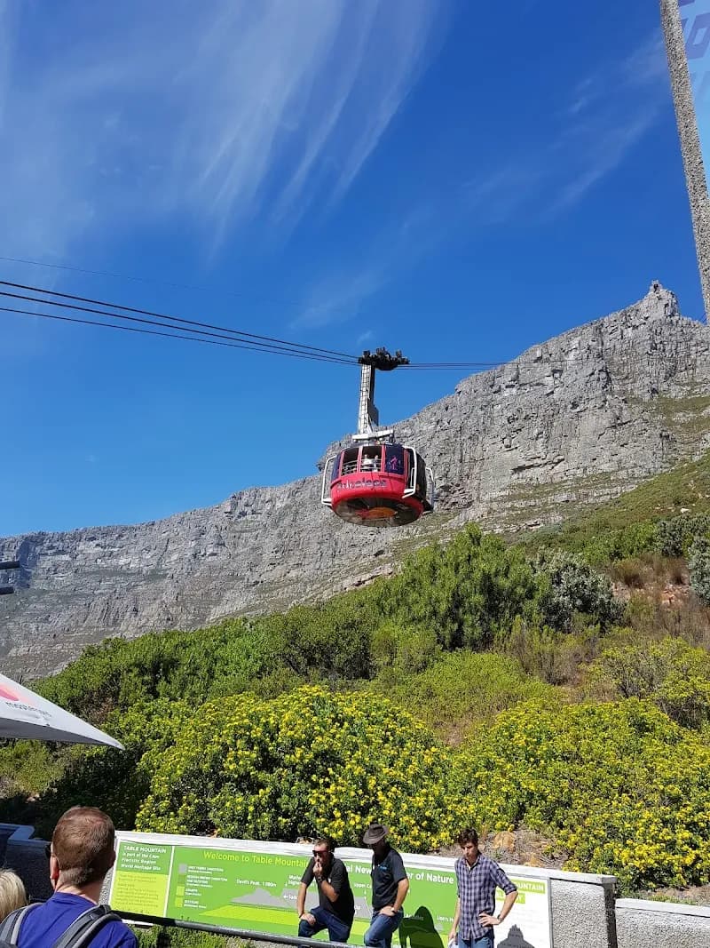 View of Table Mountain Aerial Cableway in Cape Town, WC