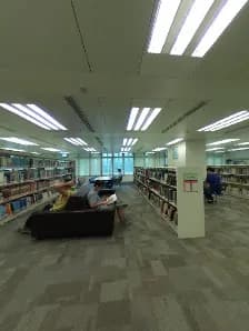 View of Tai Po Public Library in Tai Po, HK