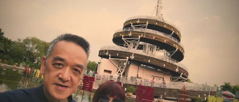 View of Tai Po Waterfront Park in Tai Po, HK