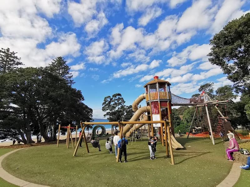 View of Takapuna Beach Reserve Playground in Takapuna, AKL