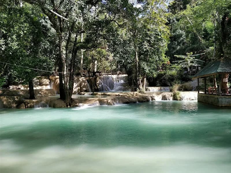 View of Tat Sae Waterfalls in Luang Prabang, LP