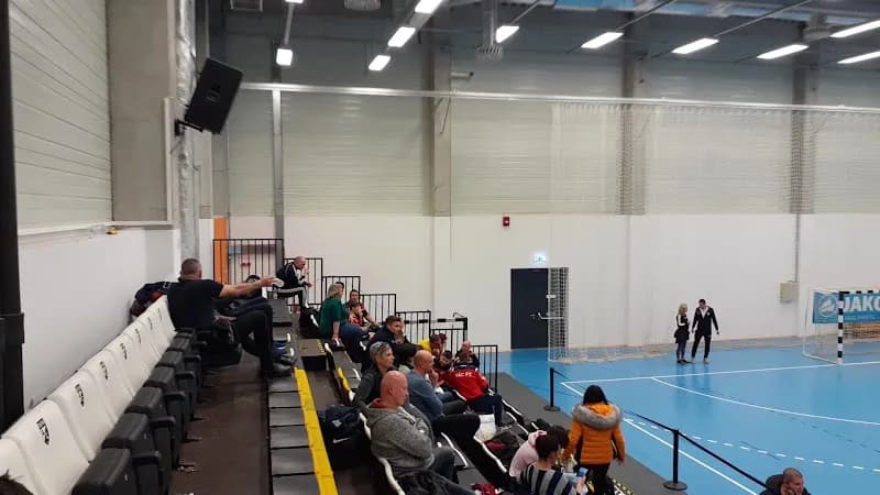 View of Tata's new sports hall in Tata, Budapest