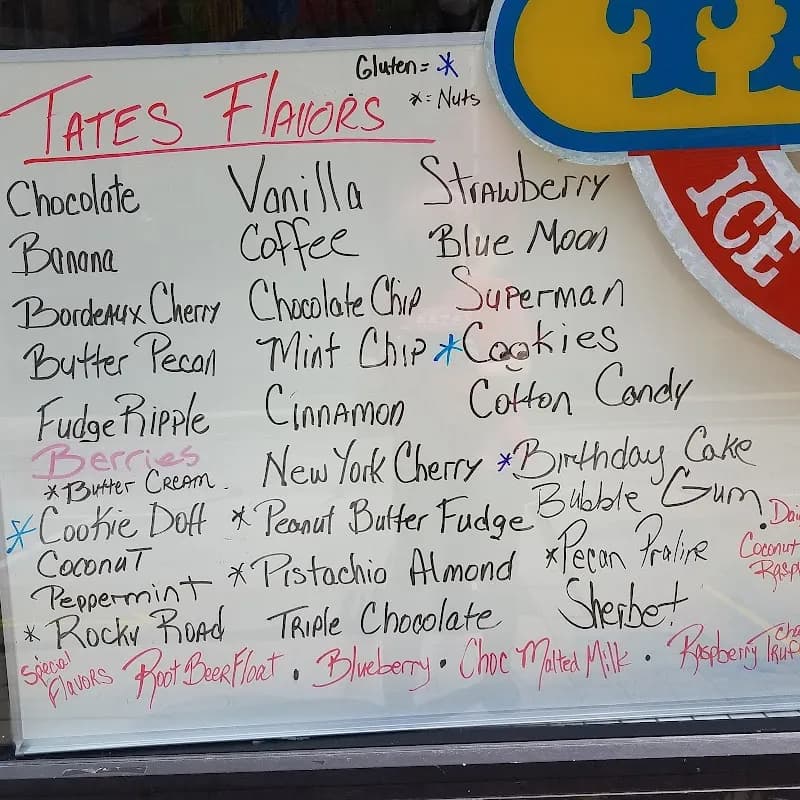 View of Tates Original Old Fashioned Ice Cream Shop in La Grange, IL