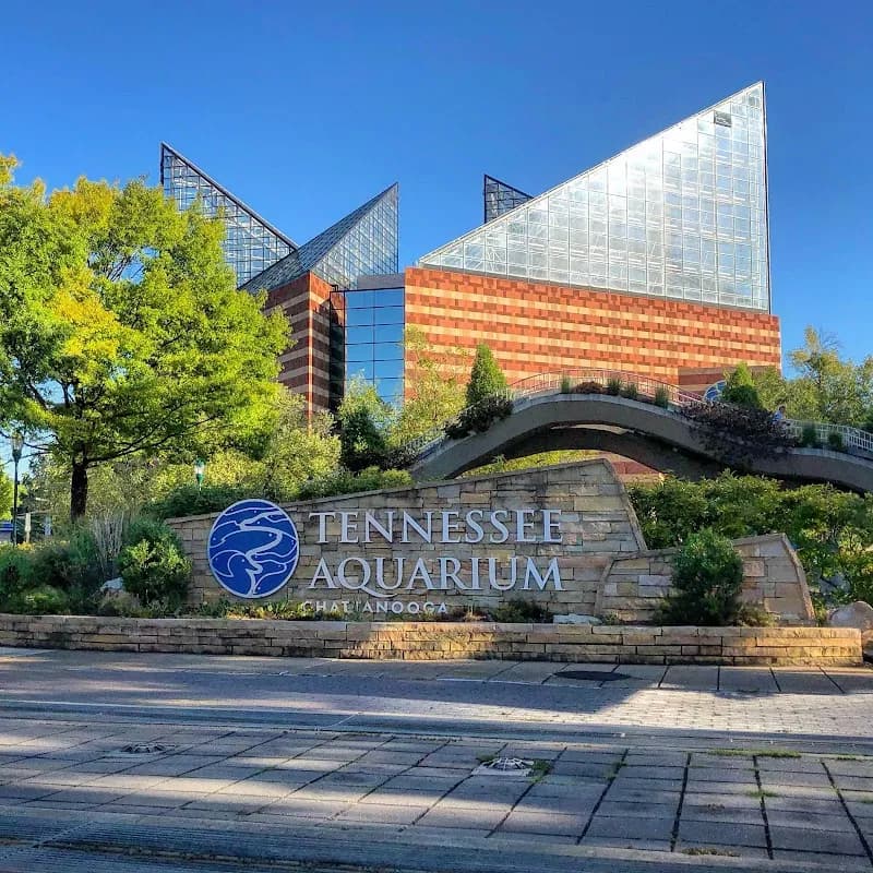 View of Tennessee Aquarium in Chattanooga, TN