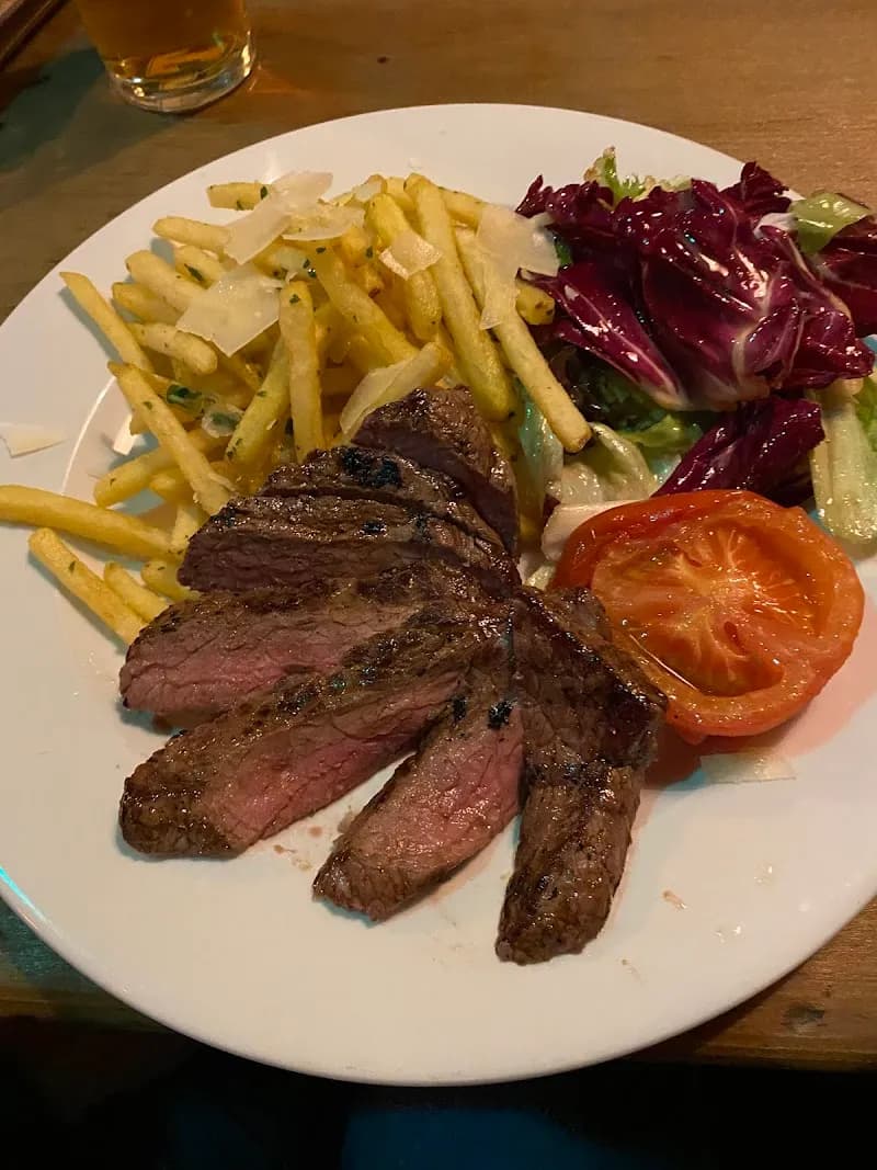 View of The Brass Monkey and Local Ice Cream Shops in Leith, Scotland