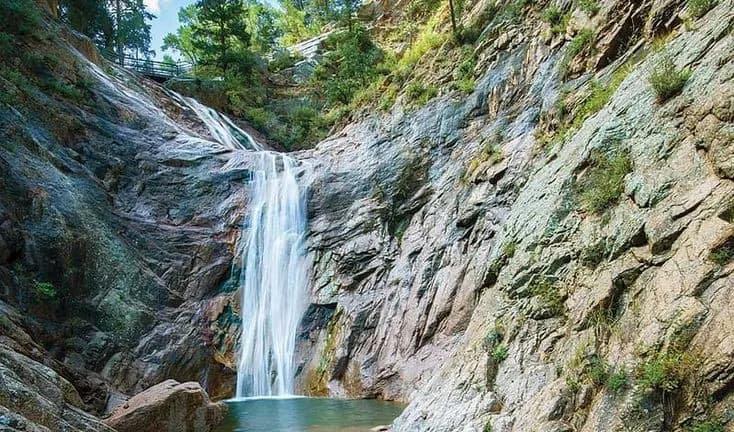 View of The Broadmoor Seven Falls in Colorado Springs, CO