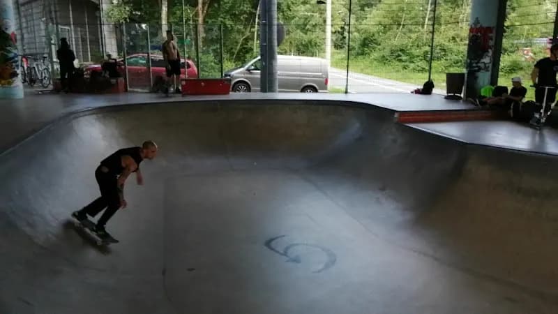 View of The Cage Skate Park in Göming, Salzburg