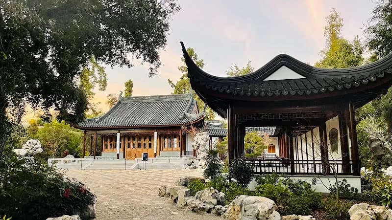 View of The Huntington Library, Art Museum, and Botanical Gardens in Pasadena, CA