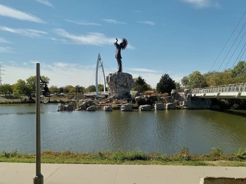 View of The Keeper of the Plains in Wichita, KS