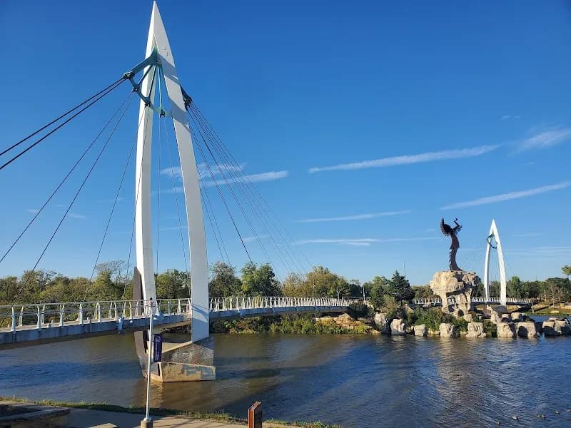 View of The Keeper of the Plains in Wichita, KS