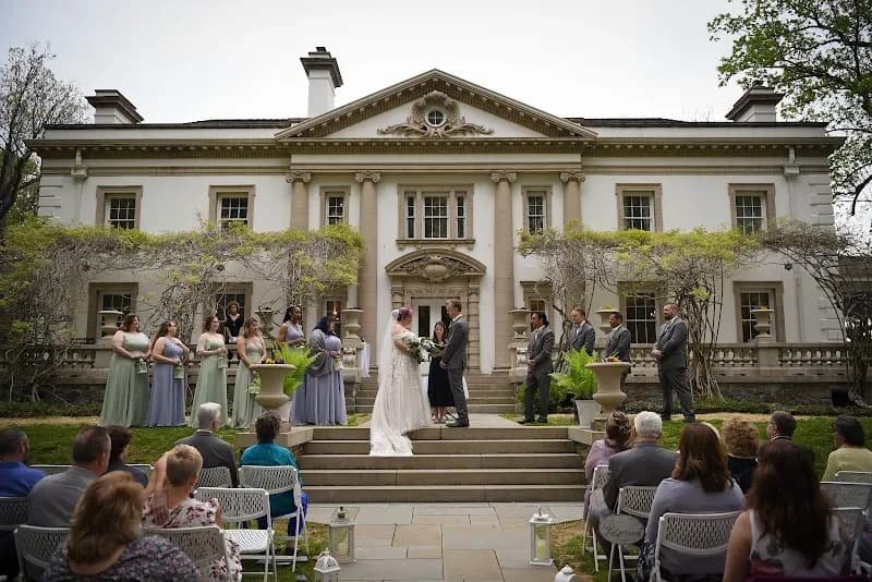 View of The Liriodendron Mansion in Bel Air, MD