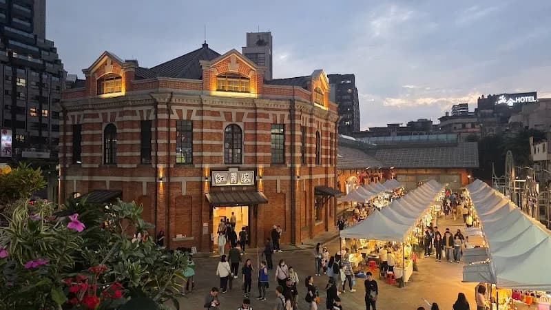 View of 西門紅樓創意市集 The Red House Creatives and Art Market in Taipei, TPE
