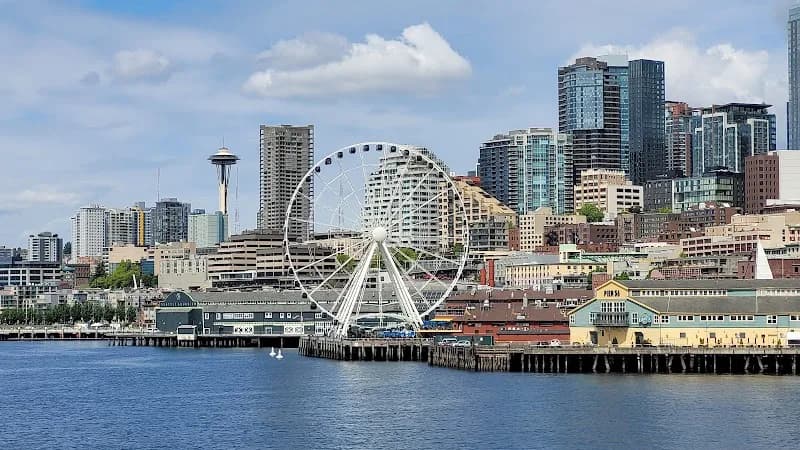 View of The Seattle Great Wheel in Seattle, WA