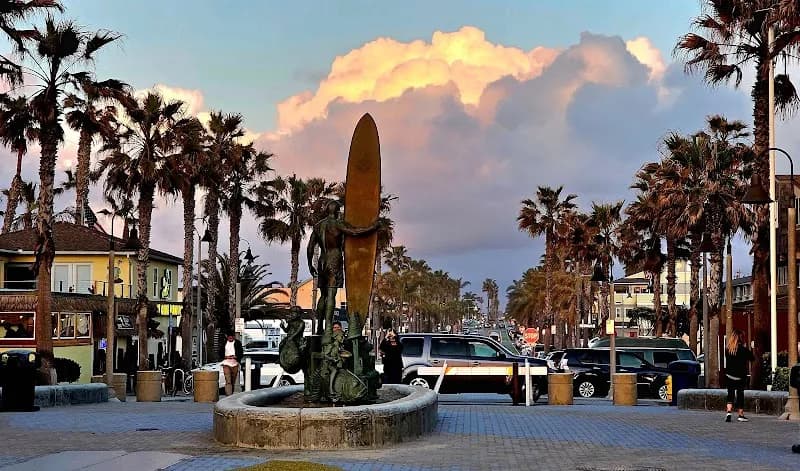 View of The Spirit of Imperial Beach Statue in Imperial Beach, CA