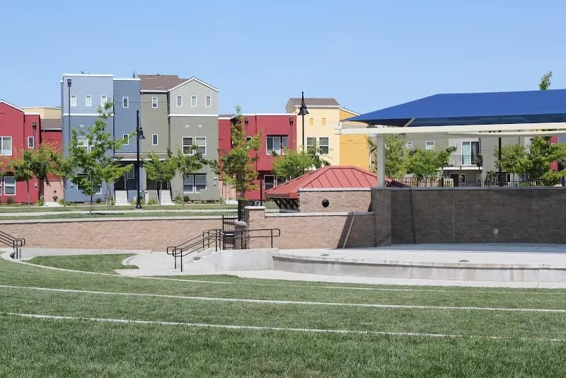 The Village Green park in Riverside, CA