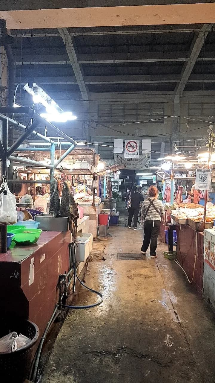 View of Thewet Market & Waterfront in Dusit, BKK