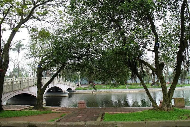 View of Thong Nhat Park in Hanoi, HN