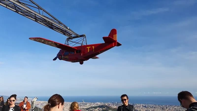 View of Tibidabo Amusement Park in Barcelona, CT