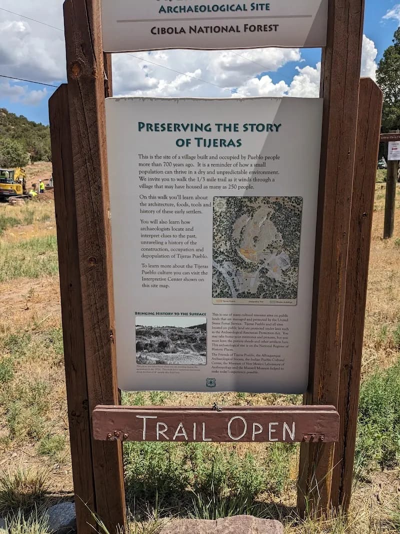 View of Tijeras Pueblo Archaeological Site in Tijeras, NM