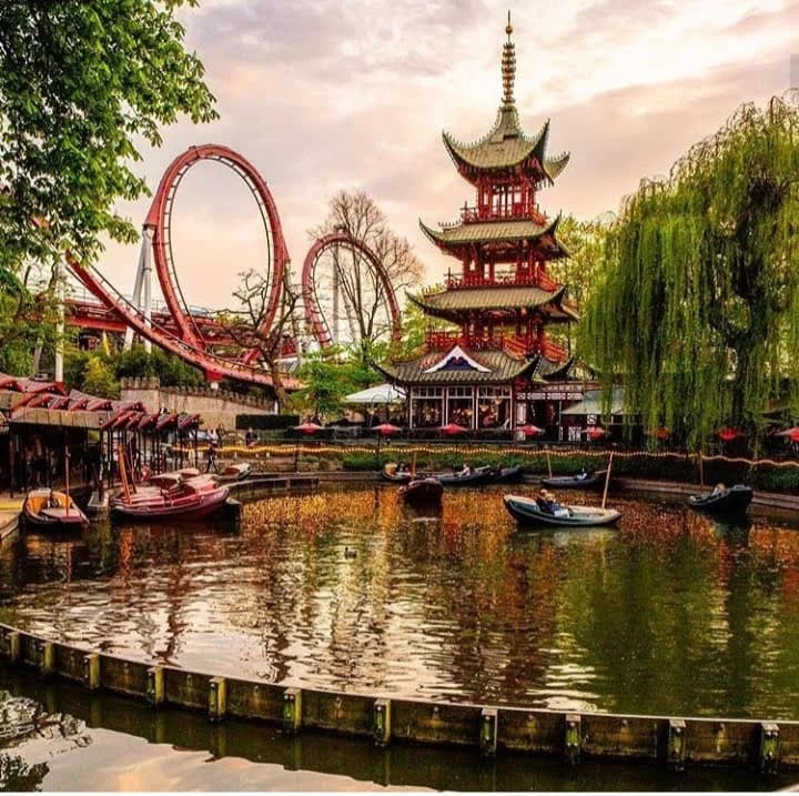 Tivoli Gardens food court in Copenhagen, CPH