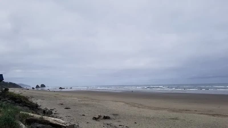 View of Tolovana Beach State Recreation Site in Cannon Beach, OR
