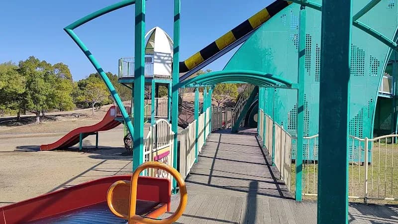 View of Tonboike Park in Kishiwada, Osaka