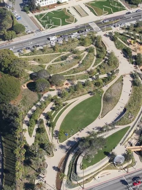 View of Tongva Park in Los Angeles, CA