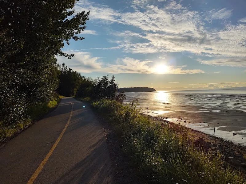 View of Tony Knowles Coastal Trail in Anchorage, AK