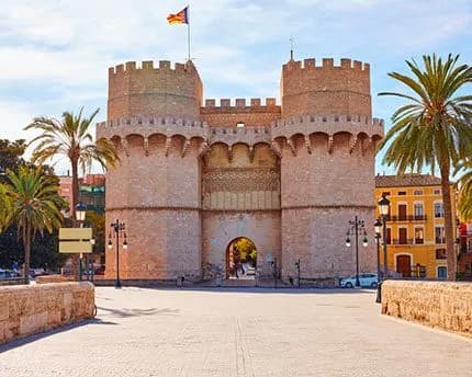 Torres de Serranos historical place in Valencia, VC