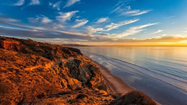View of Torrey Pines State Natural Reserve in San Diego, CA