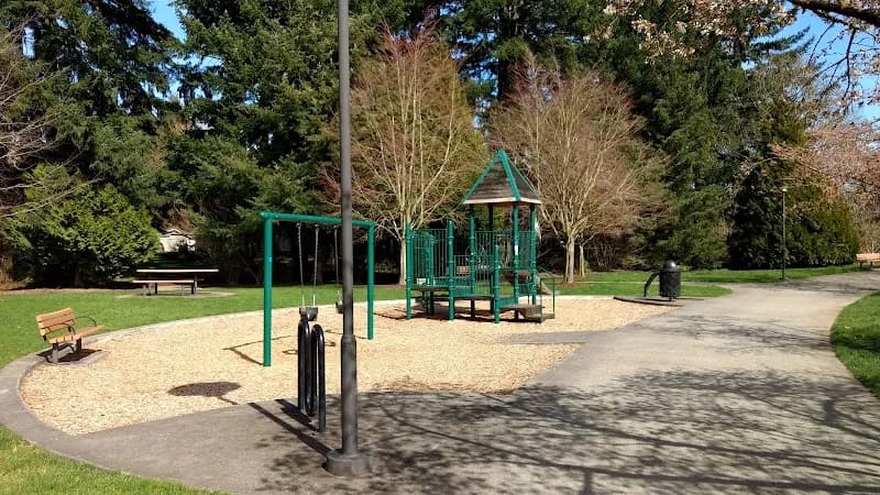 View of Town Center Park in Wilsonville, OR