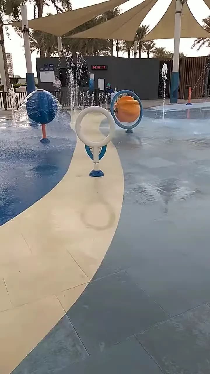 View of Town Square Splash Pad in The Springs, Dubai