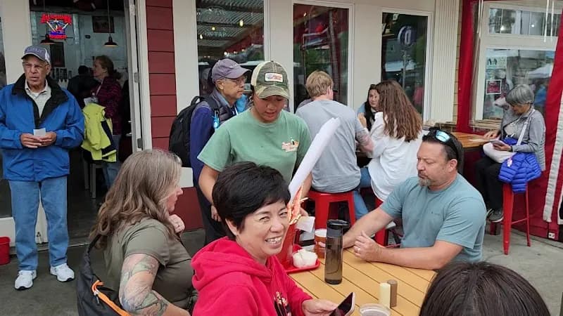 View of Tracy's King Crab Shack in Juneau, AK