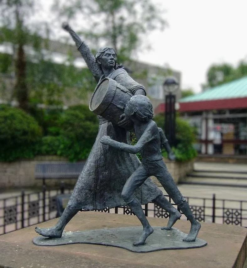 View of Tranent Miners' Monument in Tranent, Scotland