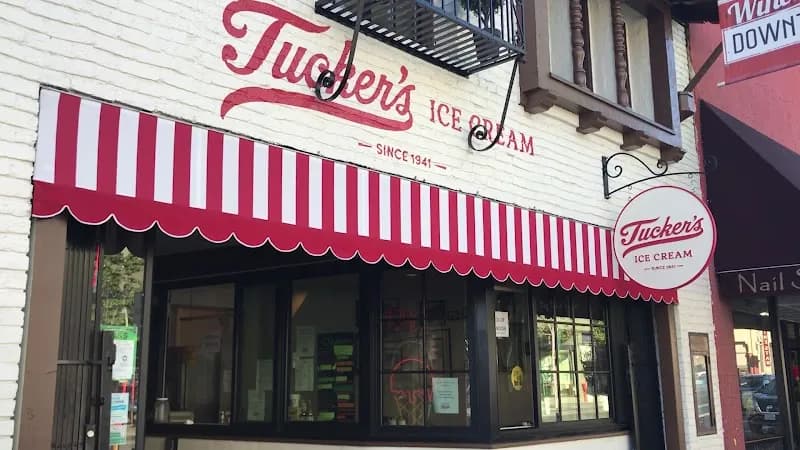 View of Tucker's Ice Cream in Alameda, CA
