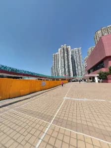 View of Tuen Mun Public Library in Tuen Mun, HK