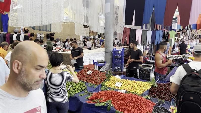 View of Tuesday and Friday bazaar in Beykoz, Istanbul
