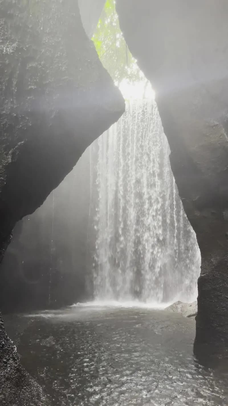 View of Tukad Cepung Waterfall in Bangli, Bali