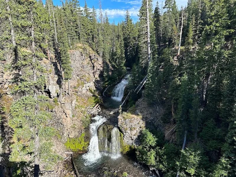View of Tumalo Falls in Bend, OR