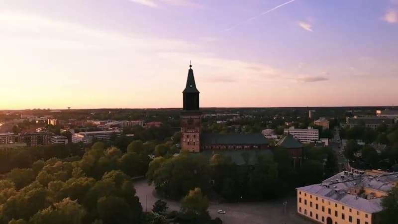 View of Turku Cathedral in Turku, Uusimaa