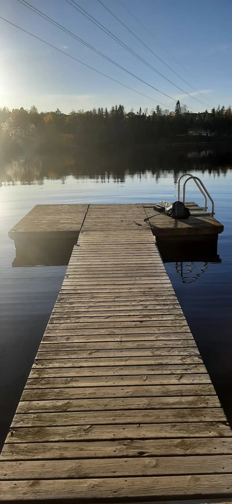 View of Tussetjern badeplass in Oppegård, Oslo