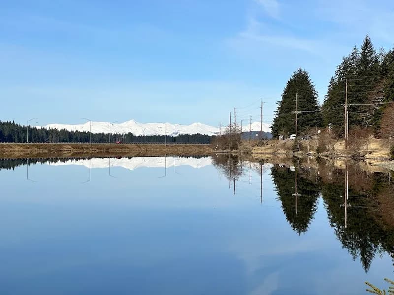 View of Twin Lakes Trail in Juneau, AK